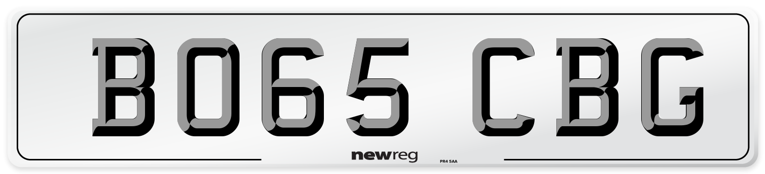 BO65 CBG Number Plate from New Reg